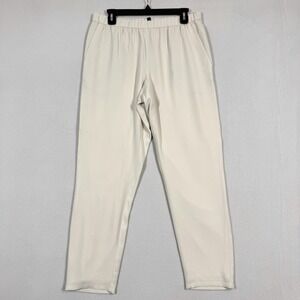 Eileen Fisher Pants Women Small Silk Slouchy Ankle Georgette Crepe Pull On Cream